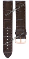 Коричневый кожаный ремешок Tissot T600041276, теленок, 21/20, розовая пряжка, для часов Tissot Every Time T109.407.36.031.00, T109407