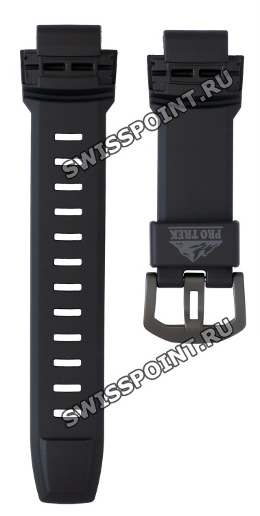 Черный полимерный ремешок Casio 10401118, черная пряжка, для часов Casio Pro Trek PRG-250, PRW-2500, PRW-5100