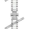 Стальной браслет Tissot T605030913 c белыми керамическими вставками без конечных звеньев для часов Tissot Ceramic T064.210