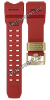 Красный полимерный ремешок Casio 10627144 для часов Casio GWG-1000GB-4A
