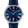 Синий кожаный ремешок Tissot T600041534 / T610042823, теленок, 20/18, стальная пряжка, для часов Tissot Carson T122.407.16.043.00, T122.410.16.043.00, T122.423.16.043.00