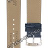 Синий кожаный ремешок Tissot T600041534 / T610042823, теленок, 20/18, стальная пряжка, для часов Tissot Carson T122.407.16.043.00, T122.410.16.043.00, T122.423.16.043.00