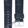 Синий кожаный ремешок Tissot T600041534 / T610042823, теленок, 20/18, стальная пряжка, для часов Tissot Carson T122.407.16.043.00, T122.410.16.043.00, T122.423.16.043.00