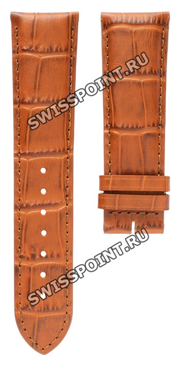 Коричневый кожаный ремешок Longines L682108160, теленок, 23/20, без замка, для часов Longines DolceVita Classic L5.680.4