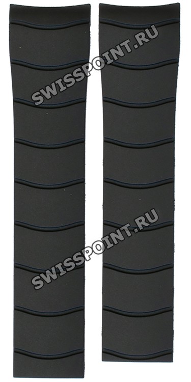Черный каучуковый ремешок Certina C610021070, без замка, для часов Certina Ds Action C032.251.17.051.00