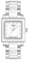 Стальной браслет Tissot T605031296 c белыми керамическими вставками для часов Tissot Ceramic T064.310
