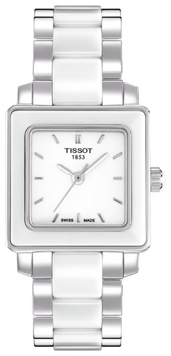 Стальной браслет Tissot T605031296 c белыми керамическими вставками для часов Tissot Ceramic T064.310