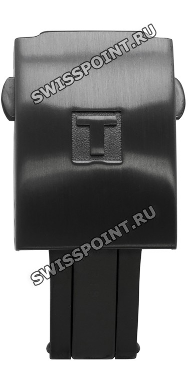 Черный титановый раскладной замок Tissot T640025583, 20 мм, для резинового ремешка часов Tissot