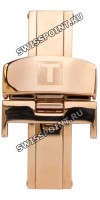 Розовый стальной раскладной замок Tissot T640033292, 18 мм, кожаного ремешка часов Tissot