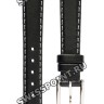 Черный кожаный ремешок Tissot T600013251, телёнок, 12/10, гладкий, стальная пряжка, для часов Tissot PR50 2000 J326/426