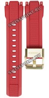 Красный полимерный ремешок Casio 10635882 для часов Casio MTG-B1000CX-4A