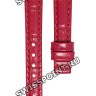 Розовый кожаный ремешок Tissot T610048447, 12/10, без замка, для часов Tissot T-Lady T126.010.66.113.00 Bellissima
