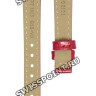 Розовый кожаный ремешок Tissot T610048447, 12/10, без замка, для часов Tissot T-Lady T126.010.66.113.00 Bellissima