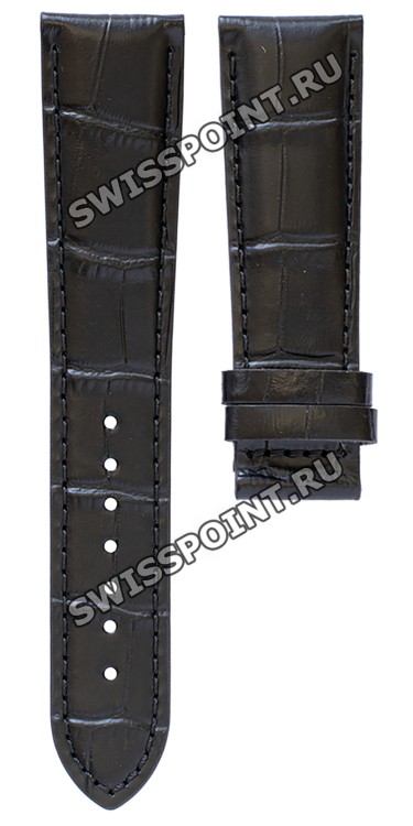 Черный кожаный ремешок Tissot T610037527, теленок, имитация крокодила, 21/18, без замка, для часов Tissot Bridgeport T097.427