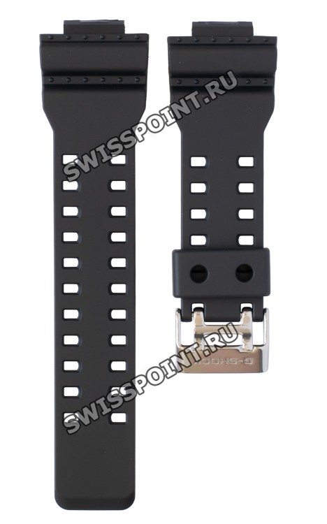 Черный полимерный ремешок Casio 10427899, стальная пряжка, для часов Casio G-8900, GA-110, GA-140, GA-700, GAW-100