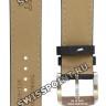 Черный кожаный ремешок Tissot T600035370, теленок, 19/18, белая прострочка, стальная пряжка, для часов Tissot Quickster T095.417.16.037.00