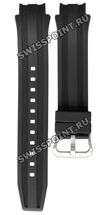 Черный каучуковый ремешок Casio 10239913 для часов Casio AMW-702-7A, AMW-703