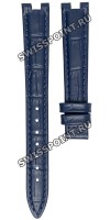 Синий кожаный ремешок Tissot T610047889, 12/10, без замка, для часов Tissot T-Lady T126.207.16.013.00 Bellissima