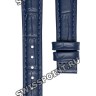 Синий кожаный ремешок Tissot T610047889, 12/10, без замка, для часов Tissot T-Lady T126.207.16.013.00 Bellissima
