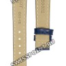 Синий кожаный ремешок Tissot T610047889, 12/10, без замка, для часов Tissot T-Lady T126.207.16.013.00 Bellissima
