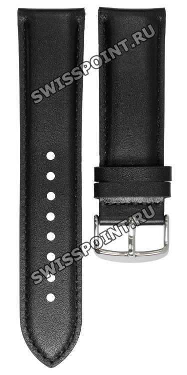 Черный кожаный ремешок Casio 10473324, 24/22, стальная пряжка, для часов Casio EFR-539L-1A