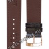 Коричневый кожаный ремешок Tissot T600043014 / T610043025, теленок, 20/18 мм, розовая пряжка, для часов Tissot Carson T122.417, T122417