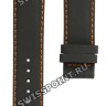 Черный кожаный ремешок Tissot T610033933, теленок, 19/18, оранжевая прострочка, без замка, для часов Tissot PRC 200 T055.417, T055417A