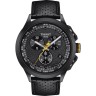 Черный каучуковый ремешок с кожаной накладкой Tissot T600047413, 22/22, черная пряжка, для часов Tissot T-Sport T135.417.37.051.03 T-Race Cycling -Tour de France
