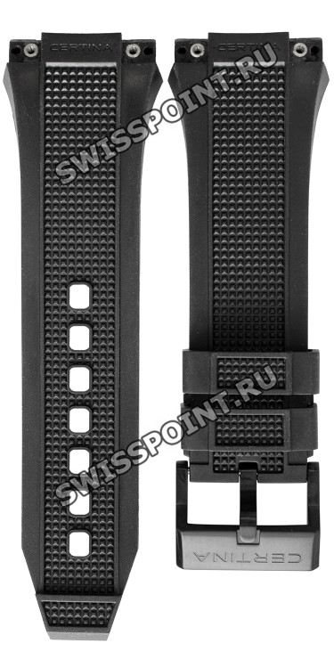 Черный каучуковый ремешок Certina C603019601, черная пряжка, для часов Certina DS Eagle C023.727.17.051.00