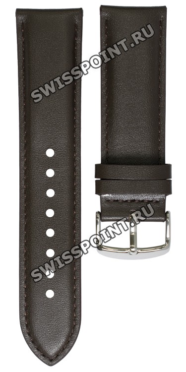 Коричневый кожаный ремешок Casio 10473325, 24/22, стальная пряжка, для часов Casio EFR-539L-5A