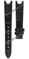 Черный кожаный ремешок Tissot T610035481, теленок, под крокодила, без замка, 15/12 мм, для часов Tissot T916 T-Gold Organdy T916.209
