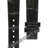 Черный кожаный ремешок Tissot T610035481, теленок, под крокодила, без замка, 15/12 мм, для часов Tissot T916 T-Gold Organdy T916.209