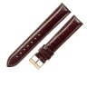 Коричневый кожаный ремешок из кожи теленка STAILER ORIGINAL 1032-1801 размер (18/16 мм), длина M (105 / 70) с тиснением под кожу крокодила