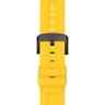 Желтый силиконовый ремешок Tissot T603048238, 22/22, черная пряжка, для часов Tissot T-Sport T135.417.37.051.03 T-Race Cycling Tour de France