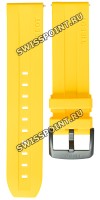 Желтый силиконовый ремешок Tissot T603048238, 22/22, черная пряжка, для часов Tissot T-Sport T135.417.37.051.03 T-Race Cycling Tour de France