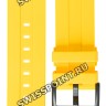 Желтый силиконовый ремешок Tissot T603048238, 22/22, черная пряжка, для часов Tissot T-Sport T135.417.37.051.03 T-Race Cycling Tour de France