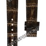 Коричневый кожаный ремешок T610035483, теленок, имитация крокодила, 15/12 мм, без замка, для часов Tissot Organdy Lady 18K Gold T916.209.46.117.00