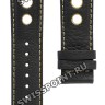 Черный кожаный ремешок Tissot T610014548, теленок, 20/18, с отверстиями, желтая изнанка, без замка, для часов Tissot PRS 516 T91.1.428, J564/664, J565/665