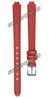 Красный кожаный ремешок Tissot T600048094, 10/8, с вырезом 6 мм, стальная пряжка, для часов Tissot T-Lady T140.009.16.111.00 Lovely