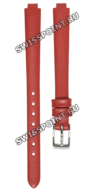 Красный кожаный ремешок Tissot T600048094, 10/8, с вырезом 6 мм, стальная пряжка, для часов Tissot T-Lady T140.009.16.111.00 Lovely