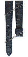 Синий кожаный ремешок Longines L682101024, теленок, 17/14, без замка, для часов Longines Dolce Vita L5.502.4.95.2