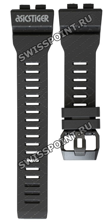 Черный полимерный ремешок Casio 10568954 для часов Casio GBA-800AT-1A Asics Tiger