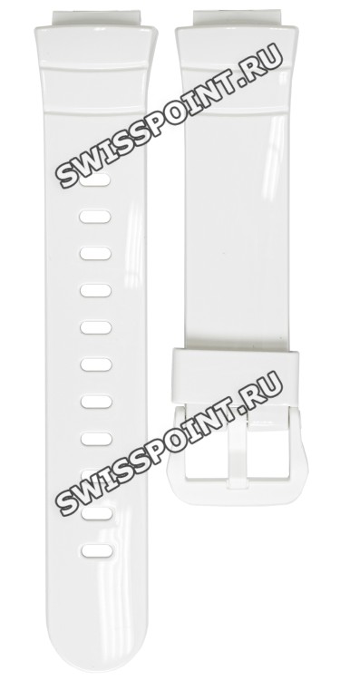 Белый полимерный ремешок Casio 10640270 для часов Casio LWS-1200H-7A1, LWS-1200H-7A