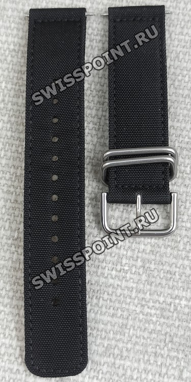 Черный текстильный ремешок Casio 10666619, 21/21, стальная пряжка, для часов Casio DW-5600BCE-1