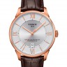 Коричневый кожаный ремешок Tissot T610036040, под крокодила, 21/18 мм, без замка, для часов Tissot Chemin des Tourelles Powermatic 80 T099.407