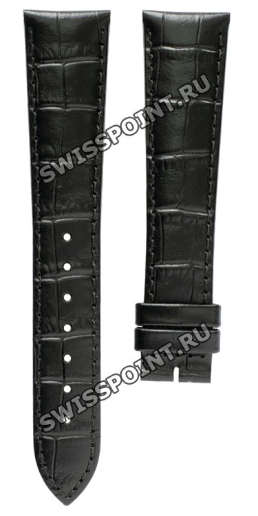 Черный кожаный ремешок Longines L682109650, теленок, удлиненный, 20/16 XL, без замка, для часов Longines DolceVita Classic L3.602.5, L3.603.4, L3.603.5, L4.647.4, L5.655.0, L5.655.4, L5.655.6, L5.655.7, L5.657.4, L5.657.6, L5.661.0, L5.661.4