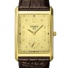 Коричневый кожаный ремешок Tissot T600013014, теленок, 21/16, желтая пряжка, для часов Tissot New Helvetia G662