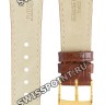 Коричневый кожаный ремешок Tissot T600013014, теленок, 21/16, желтая пряжка, для часов Tissot New Helvetia G662