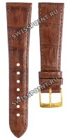 Коричневый кожаный ремешок Tissot T600013014, теленок, 21/16, желтая пряжка, для часов Tissot New Helvetia G662