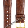 Коричневый кожаный ремешок Tissot T600013014, теленок, 21/16, желтая пряжка, для часов Tissot New Helvetia G662
